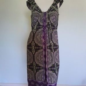 London Times Print Swing Dress